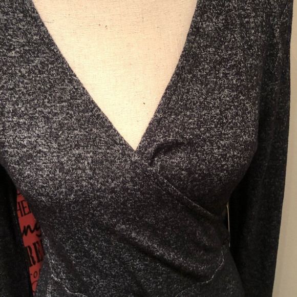 Express NWT Black Grayish long sleeve S Dress - Picture 2 of 7